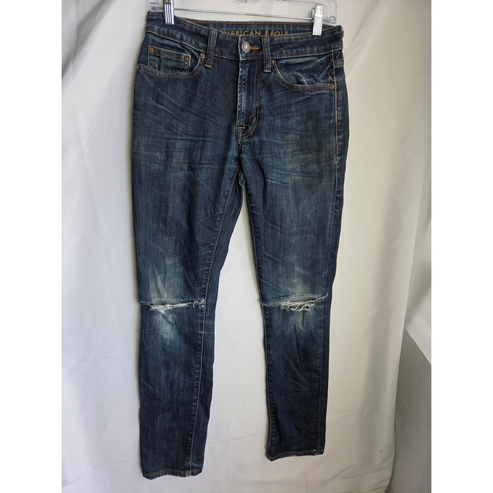 American Eagle Slim Flex Jeans Mens  Blue Dark Wash Slim Mid Rise Slim